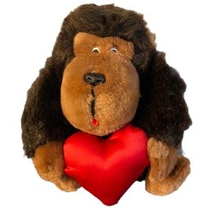 Vintage Dakin Gorilla Heart Plush Valentine's 1983 stuffed animal